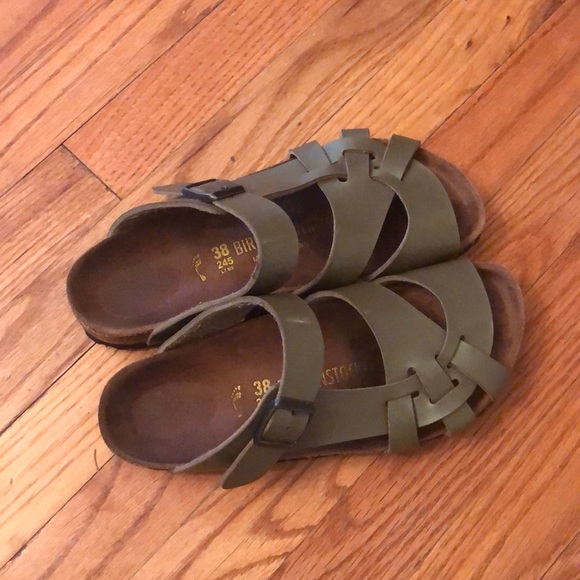 Birkenstock Shoes - Birkenstock women’s Pisa sandals olive green color